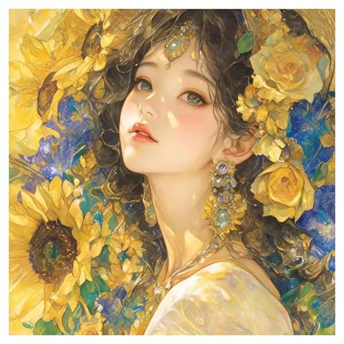 Puzzle 1000 Teile Erwachsene, EIN Herausforderndes Rätsel, Puzzlespiele für Die Ganze Familie, 1000 Puzzle Geschenke für Frauen und Männer, Thema:Gelbes Blumenmädchen Puzzle 1000 Teile Erwachsene, EIN Herausforderndes Rätsel, Puzzlespiele für Die Ganze Familie, 1000 Puzzle Geschenke für Frauen und Männer, Thema:Gelbes Blumenmädchen von Muaor