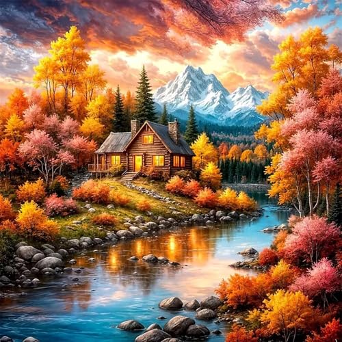 Puzzle 1000 Teile Erwachsene, EIN Herausforderndes Rätsel, Puzzlespiele für Die Ganze Familie, 1000 Puzzle Geschenke für Frauen und Männer, Thema:Herbstliche Hausszenerie Puzzle 1000 Teile Erwachsene, EIN Herausforderndes Rätsel, Puzzlespiele für Die Ganze Familie, 1000 Puzzle Geschenke für Frauen und Männer, Thema:Herbstliche Hausszenerie von Muaor