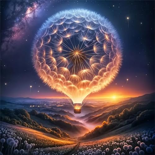 Puzzle 1000 Teile Erwachsene, EIN Herausforderndes Rätsel, Puzzlespiele für Die Ganze Familie, 1000 Puzzle Geschenke für Frauen und Männer, Thema:Löwenzahn-Ballonberg von Muaor