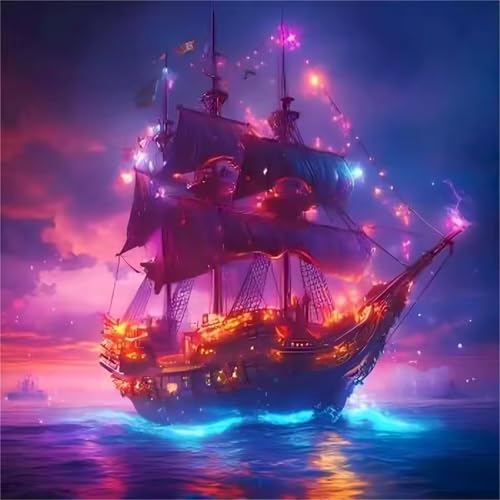 Puzzle 1000 Teile Erwachsene, EIN Herausforderndes Rätsel, Puzzlespiele für Die Ganze Familie, 1000 Puzzle Geschenke für Frauen und Männer, Thema:Magisches Segelboot von Muaor