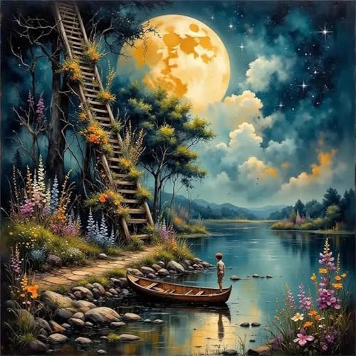 Puzzle 1000 Teile Erwachsene, EIN Herausforderndes Rätsel, Puzzlespiele für Die Ganze Familie, 1000 Puzzle Geschenke für Frauen und Männer, Thema:Mond Nachtjunge Puzzle 1000 Teile Erwachsene, EIN Herausforderndes Rätsel, Puzzlespiele für Die Ganze Familie, 1000 Puzzle Geschenke für Frauen und Männer, Thema:Mond Nachtjunge von Muaor