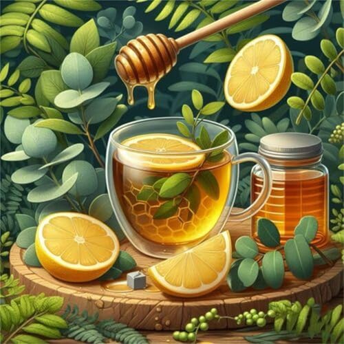 Puzzle 1000 Teile Erwachsene, EIN Herausforderndes Rätsel, Puzzlespiele für Die Ganze Familie, 1000 Puzzle Geschenke für Frauen und Männer, Thema:Pflanze Honig Zitrone von Muaor