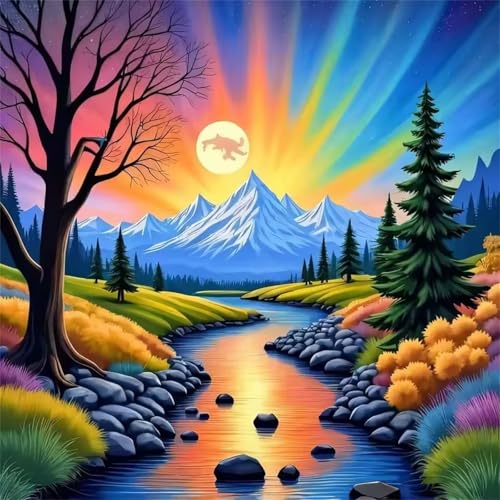 Puzzle 1000 Teile Erwachsene, EIN Herausforderndes Rätsel, Puzzlespiele für Die Ganze Familie, 1000 Puzzle Geschenke für Frauen und Männer, Thema:Regenbogen-Aurora-Wälder von Muaor