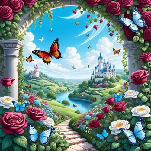 Puzzle 1000 Teile Erwachsene, EIN Herausforderndes Rätsel, Puzzlespiele für Die Ganze Familie, 1000 Puzzle Geschenke für Frauen und Männer, Thema:Rosengarten des Schlosses Puzzle 1000 Teile Erwachsene, EIN Herausforderndes Rätsel, Puzzlespiele für Die Ganze Familie, 1000 Puzzle Geschenke für Frauen und Männer, Thema:Rosengarten des Schlosses von Muaor
