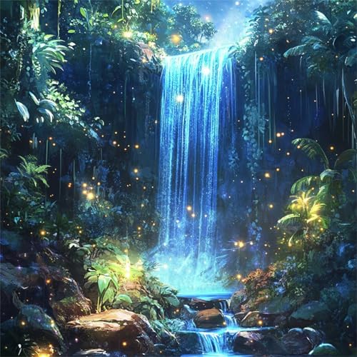Puzzle 1000 Teile Erwachsene, EIN Herausforderndes Rätsel, Puzzlespiele für Die Ganze Familie, 1000 Puzzle Geschenke für Frauen und Männer, Thema:Wasserfall-Glühwürmchen-Blatt Puzzle 1000 Teile Erwachsene, EIN Herausforderndes Rätsel, Puzzlespiele für Die Ganze Familie, 1000 Puzzle Geschenke für Frauen und Männer, Thema:Wasserfall-Glühwürmchen-Blatt von Muaor
