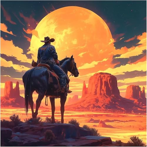 Puzzle 1000 Teile Erwachsene, EIN Herausforderndes Rätsel, Puzzlespiele für Die Ganze Familie, 1000 Puzzle Geschenke für Frauen und Männer, Thema:Wüsten-Cowboy Puzzle 1000 Teile Erwachsene, EIN Herausforderndes Rätsel, Puzzlespiele für Die Ganze Familie, 1000 Puzzle Geschenke für Frauen und Männer, Thema:Wüsten-Cowboy von Muaor
