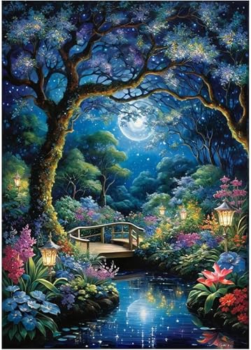 Puzzle 1000 Teile Nacht des Gartenbaums, 1000 Teile Challenge Puzzle für Erwachsene, Spaß puzzlespiel Premium Quality Klassisches Puzzles Puzzle 1000 Teile Nacht des Gartenbaums, 1000 Teile Challenge Puzzle für Erwachsene, Spaß puzzlespiel Premium Quality Klassisches Puzzles von Muaor