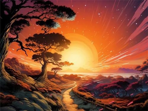 Puzzle 1000 Teile Sonnenaufgangs-Horizont-Baum, 1000 Teile Challenge Puzzle für Erwachsene, Spaß puzzlespiel Premium Quality Klassisches Puzzles Puzzle 1000 Teile Sonnenaufgangs-Horizont-Baum, 1000 Teile Challenge Puzzle für Erwachsene, Spaß puzzlespiel Premium Quality Klassisches Puzzles von Muaor