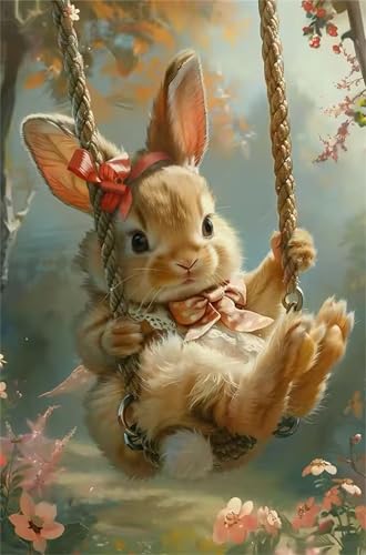 Puzzle 1000 Teile Woods Schaukel Hase, 1000 Teile Challenge Puzzle für Erwachsene, Spaß puzzlespiel Premium Quality Klassisches Puzzles Puzzle 1000 Teile Woods Schaukel Hase, 1000 Teile Challenge Puzzle für Erwachsene, Spaß puzzlespiel Premium Quality Klassisches Puzzles von Muaor