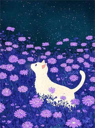 Puzzle 1000 Teile für Erwachsene Lila Anime Katze, Unmöglich Schwer Schwierig Herausfordernd Puzzles, Geschicklichkeitsspiel für die ganze Familie Puzzle 1000 Teile für Erwachsene Lila Anime Katze, Unmöglich Schwer Schwierig Herausfordernd Puzzles, Geschicklichkeitsspiel für die ganze Familie von Muaor