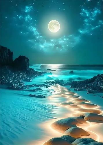 Puzzle 1000 Teile für Erwachsene Mondstrand, Unmöglich Schwer Schwierig Herausfordernd Puzzles, Geschicklichkeitsspiel für die ganze Familie Puzzle 1000 Teile für Erwachsene Mondstrand, Unmöglich Schwer Schwierig Herausfordernd Puzzles, Geschicklichkeitsspiel für die ganze Familie von Muaor