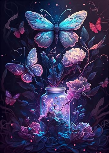 Puzzle 1000 Teile für Erwachsene Schmetterlingsflaschen-Nacht, Unmöglich Schwer Schwierig Herausfordernd Puzzles, Geschicklichkeitsspiel für die ganze Familie Puzzle 1000 Teile für Erwachsene Schmetterlingsflaschen-Nacht, Unmöglich Schwer Schwierig Herausfordernd Puzzles, Geschicklichkeitsspiel für die ganze Familie von Muaor
