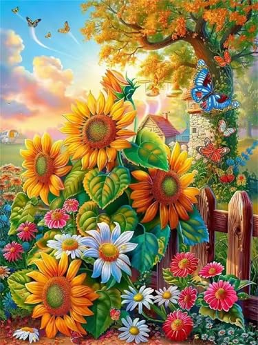 Puzzle 1000 Teile für Erwachsene Sonnenblumengarten Frühling, Unmöglich Schwer Schwierig Herausfordernd Puzzles, Geschicklichkeitsspiel für die ganze Familie Puzzle 1000 Teile für Erwachsene Sonnenblumengarten Frühling, Unmöglich Schwer Schwierig Herausfordernd Puzzles, Geschicklichkeitsspiel für die ganze Familie von Muaor
