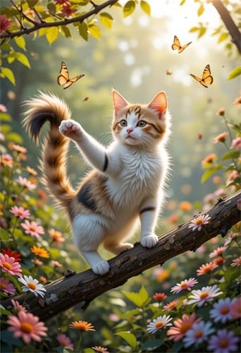 Puzzle 1200 Teile für Erwachsene AST Schmetterling Katze, Unmöglich Schwer Schwierig Herausfordernd Puzzles, Geschicklichkeitsspiel für die ganze Familie Puzzle 1200 Teile für Erwachsene AST Schmetterling Katze, Unmöglich Schwer Schwierig Herausfordernd Puzzles, Geschicklichkeitsspiel für die ganze Familie von Muaor
