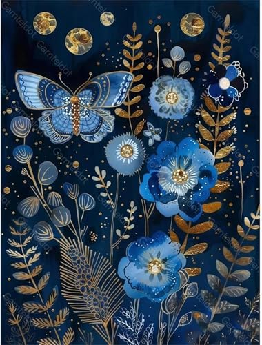 Puzzle 1200 Teile für Erwachsene Blaue Blume Schmetterling, Unmöglich Schwer Schwierig Herausfordernd Puzzles, Geschicklichkeitsspiel für die ganze Familie Puzzle 1200 Teile für Erwachsene Blaue Blume Schmetterling, Unmöglich Schwer Schwierig Herausfordernd Puzzles, Geschicklichkeitsspiel für die ganze Familie von Muaor