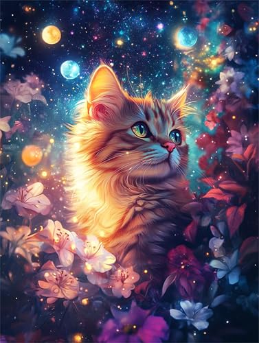 Puzzle 1200 Teile für Erwachsene Mondschein-Nachtkatze, Unmöglich Schwer Schwierig Herausfordernd Puzzles, Geschicklichkeitsspiel für die ganze Familie von Muaor