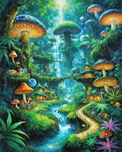 Puzzle 1500 Teile Welt der grünen Pilze, 1500 Teile Challenge Puzzle für Erwachsene, Spaß puzzlespiel Premium Quality Klassisches Puzzles von Muaor