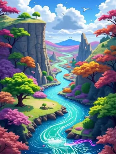Puzzle 1500 Teile für Erwachsene Berg Bunter Baum, Unmöglich Schwer Schwierig Herausfordernd Puzzles, Geschicklichkeitsspiel für die ganze Familie Puzzle 1500 Teile für Erwachsene Berg Bunter Baum, Unmöglich Schwer Schwierig Herausfordernd Puzzles, Geschicklichkeitsspiel für die ganze Familie von Muaor