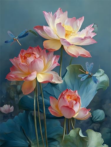 Puzzle 1500 Teile für Erwachsene Chinesische Lotusblüten, Unmöglich Schwer Schwierig Herausfordernd Puzzles, Geschicklichkeitsspiel für die ganze Familie von Muaor