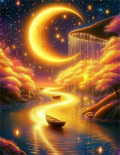 Puzzle 1500 Teile für Erwachsene Goldener Mond Fluss, Unmöglich Schwer Schwierig Herausfordernd Puzzles, Geschicklichkeitsspiel für die ganze Familie Puzzle 1500 Teile für Erwachsene Goldener Mond Fluss, Unmöglich Schwer Schwierig Herausfordernd Puzzles, Geschicklichkeitsspiel für die ganze Familie von Muaor