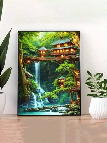Puzzle 1500 Teile für Erwachsene Grünes Baumhaus, Unmöglich Schwer Schwierig Herausfordernd Puzzles, Geschicklichkeitsspiel für die ganze Familie Puzzle 1500 Teile für Erwachsene Grünes Baumhaus, Unmöglich Schwer Schwierig Herausfordernd Puzzles, Geschicklichkeitsspiel für die ganze Familie von Muaor
