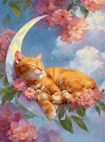 Puzzle 1500 Teile für Erwachsene Katze Blume Mond, Unmöglich Schwer Schwierig Herausfordernd Puzzles, Geschicklichkeitsspiel für die ganze Familie Puzzle 1500 Teile für Erwachsene Katze Blume Mond, Unmöglich Schwer Schwierig Herausfordernd Puzzles, Geschicklichkeitsspiel für die ganze Familie von Muaor