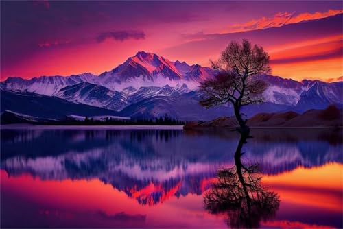Puzzle 1500 Teile für Erwachsene Kulisse in der Bergdämmerung, Unmöglich Schwer Schwierig Herausfordernd Puzzles, Geschicklichkeitsspiel für die ganze Familie von Muaor