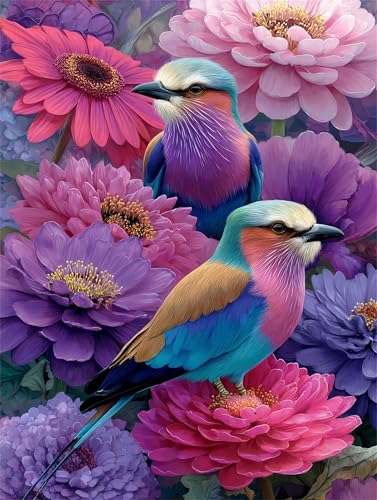 Puzzle 1500 Teile für Erwachsene Lila Blumenvögel, Unmöglich Schwer Schwierig Herausfordernd Puzzles, Geschicklichkeitsspiel für die ganze Familie Puzzle 1500 Teile für Erwachsene Lila Blumenvögel, Unmöglich Schwer Schwierig Herausfordernd Puzzles, Geschicklichkeitsspiel für die ganze Familie von Muaor