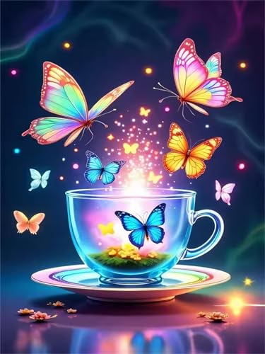 Puzzle 1500 Teile für Erwachsene Teetasse Schmetterling, Unmöglich Schwer Schwierig Herausfordernd Puzzles, Geschicklichkeitsspiel für die ganze Familie Puzzle 1500 Teile für Erwachsene Teetasse Schmetterling, Unmöglich Schwer Schwierig Herausfordernd Puzzles, Geschicklichkeitsspiel für die ganze Familie von Muaor