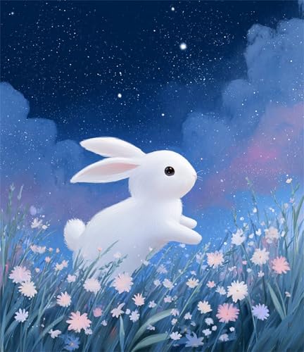 Puzzle 200 Teile Anime Kaninchen Blume, 200 Teile Challenge Puzzle für Erwachsene, Spaß puzzlespiel Premium Quality Klassisches Puzzles von Muaor