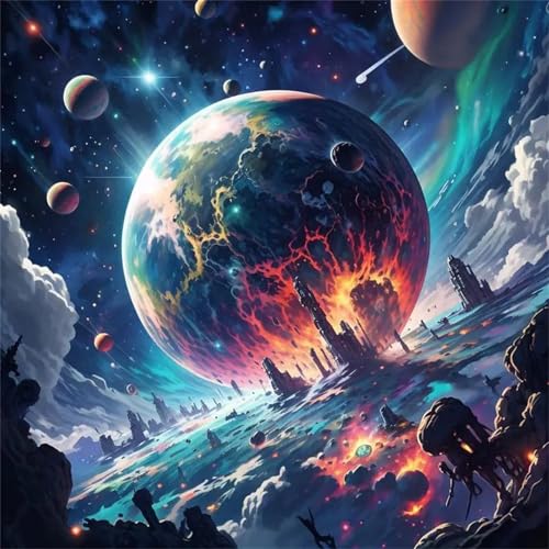 Puzzle 200 Teile Erwachsene, EIN Herausforderndes Rätsel, Puzzlespiele für Die Ganze Familie, 200 Puzzle Geschenke für Frauen und Männer, Thema:Aurora Galaxie Stadt von Muaor