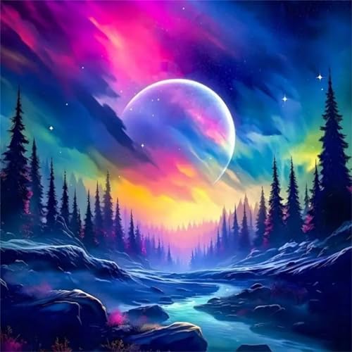 Puzzle 200 Teile Erwachsene, EIN Herausforderndes Rätsel, Puzzlespiele für Die Ganze Familie, 200 Puzzle Geschenke für Frauen und Männer, Thema:Aurora Woods Fluss von Muaor