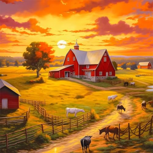 Puzzle 200 Teile Erwachsene, EIN Herausforderndes Rätsel, Puzzlespiele für Die Ganze Familie, 200 Puzzle Geschenke für Frauen und Männer, Thema:Goldenes Bauernhof-Grünland Puzzle 200 Teile Erwachsene, EIN Herausforderndes Rätsel, Puzzlespiele für Die Ganze Familie, 200 Puzzle Geschenke für Frauen und Männer, Thema:Goldenes Bauernhof-Grünland von Muaor