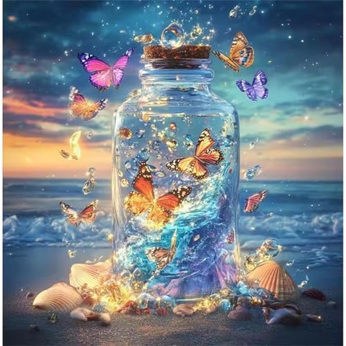 Puzzle 200 Teile Erwachsene, EIN Herausforderndes Rätsel, Puzzlespiele für Die Ganze Familie, 200 Puzzle Geschenke für Frauen und Männer, Thema:Strand Meer Schmetterling von Muaor
