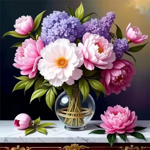 Puzzle 200 Teile Erwachsene, EIN Herausforderndes Rätsel, Puzzlespiele für Die Ganze Familie, 200 Puzzle Geschenke für Frauen und Männer, Thema:Tisch aus Pfingstrosenmarmor von Muaor