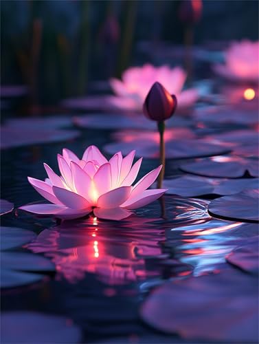 Puzzle 200 Teile Nachtteich Lotus, 200 Teile Challenge Puzzle für Erwachsene, Spaß puzzlespiel Premium Quality Klassisches Puzzles Puzzle 200 Teile Nachtteich Lotus, 200 Teile Challenge Puzzle für Erwachsene, Spaß puzzlespiel Premium Quality Klassisches Puzzles von Muaor