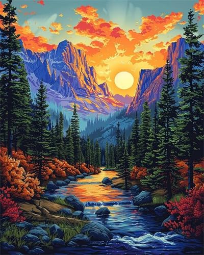 Puzzle 200 Teile Sunset Canyon Bach, 200 Teile Challenge Puzzle für Erwachsene, Spaß puzzlespiel Premium Quality Klassisches Puzzles Puzzle 200 Teile Sunset Canyon Bach, 200 Teile Challenge Puzzle für Erwachsene, Spaß puzzlespiel Premium Quality Klassisches Puzzles von Muaor