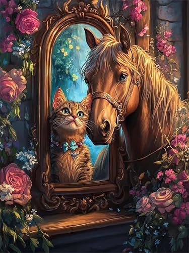 Puzzle 200 Teile Tiere Pferd Katze, 200 Teile Challenge Puzzle für Erwachsene, Spaß puzzlespiel Premium Quality Klassisches Puzzles von Muaor