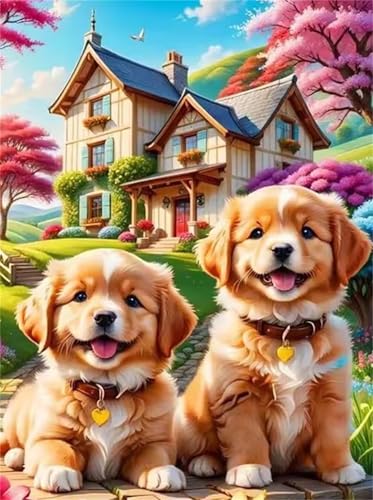 Puzzle 200 Teile Villa Garten Hund, 200 Teile Challenge Puzzle für Erwachsene, Spaß puzzlespiel Premium Quality Klassisches Puzzles von Muaor