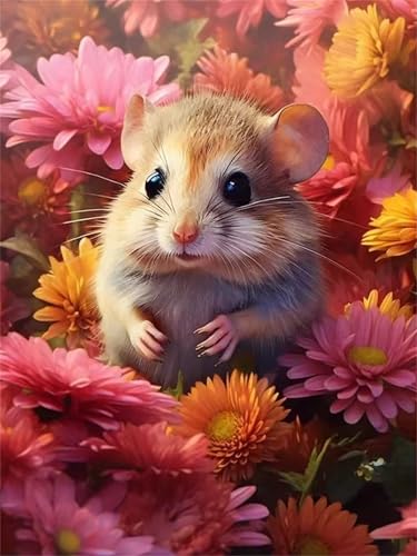 Puzzle 200 Teile Warmer Blumenhamster, 200 Teile Challenge Puzzle für Erwachsene, Spaß puzzlespiel Premium Quality Klassisches Puzzles von Muaor