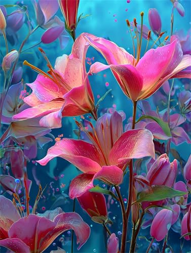 Puzzle 200 Teile für Erwachsene Lilien-Knospe, Unmöglich Schwer Schwierig Herausfordernd Puzzles, Geschicklichkeitsspiel für die ganze Familie von Muaor