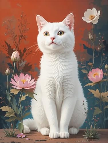 Puzzle 200 Teile für Erwachsene Wildblume Tier Katze, Unmöglich Schwer Schwierig Herausfordernd Puzzles, Geschicklichkeitsspiel für die ganze Familie Puzzle 200 Teile für Erwachsene Wildblume Tier Katze, Unmöglich Schwer Schwierig Herausfordernd Puzzles, Geschicklichkeitsspiel für die ganze Familie von Muaor