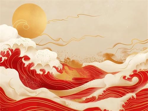Puzzle 2000 Teile für Erwachsene Meer im japanischen Stil, Unmöglich Schwer Schwierig Herausfordernd Puzzles, Geschicklichkeitsspiel für die ganze Familie von Muaor