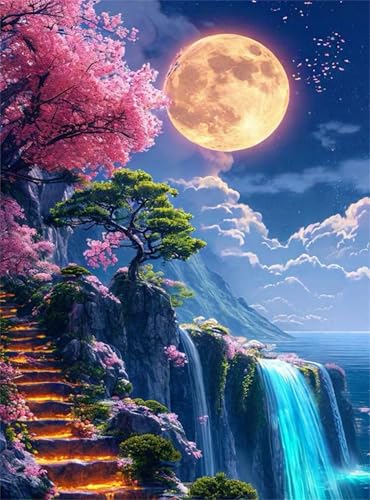 Puzzle 30 Teile Mondwolken-Wasserfall, 30 Teile Challenge Puzzle für Erwachsene, Spaß puzzlespiel Premium Quality Klassisches Puzzles Puzzle 30 Teile Mondwolken-Wasserfall, 30 Teile Challenge Puzzle für Erwachsene, Spaß puzzlespiel Premium Quality Klassisches Puzzles von Muaor