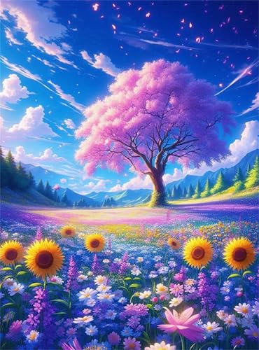 Puzzle 30 Teile für Erwachsene Anime Grasland Baum, Unmöglich Schwer Schwierig Herausfordernd Puzzles, Geschicklichkeitsspiel für die ganze Familie von Muaor