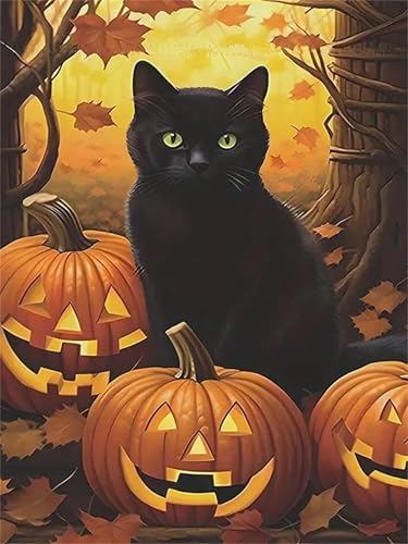 Puzzle 30 Teile für Erwachsene Kürbisbaum Katze, Unmöglich Schwer Schwierig Herausfordernd Puzzles, Geschicklichkeitsspiel für die ganze Familie von Muaor