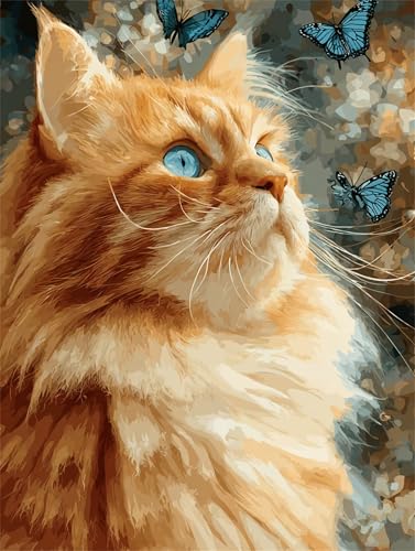 Puzzle 30 Teile für Erwachsene Schöne orangefarbene Katze, Unmöglich Schwer Schwierig Herausfordernd Puzzles, Geschicklichkeitsspiel für die ganze Familie von Muaor