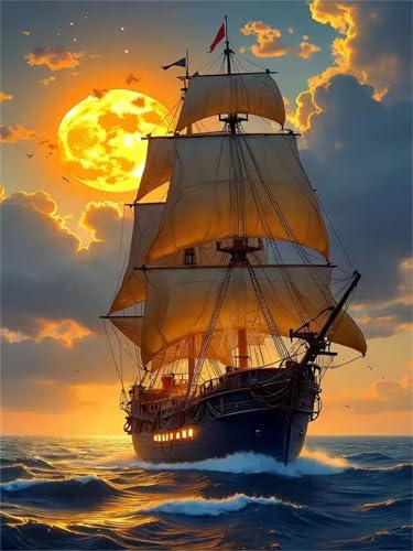 Puzzle 30 Teile für Erwachsene Sonne Segelboot Ozean, Unmöglich Schwer Schwierig Herausfordernd Puzzles, Geschicklichkeitsspiel für die ganze Familie Puzzle 30 Teile für Erwachsene Sonne Segelboot Ozean, Unmöglich Schwer Schwierig Herausfordernd Puzzles, Geschicklichkeitsspiel für die ganze Familie von Muaor