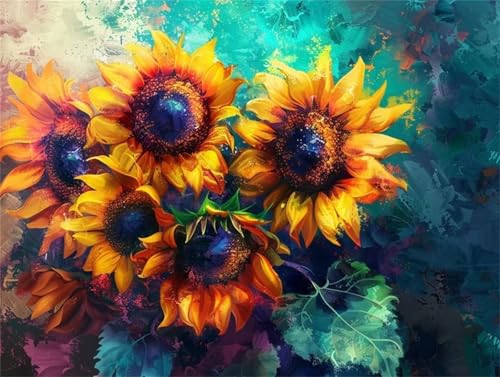 Puzzle 30 Teile für Erwachsene Sonnenblumenmeer, Unmöglich Schwer Schwierig Herausfordernd Puzzles, Geschicklichkeitsspiel für die ganze Familie von Muaor