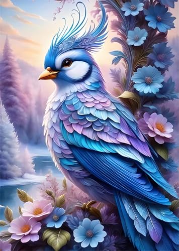 Puzzle 300 Teile Blaue Feder Vögel, 300 Teile Challenge Puzzle für Erwachsene, Spaß puzzlespiel Premium Quality Klassisches Puzzles von Muaor